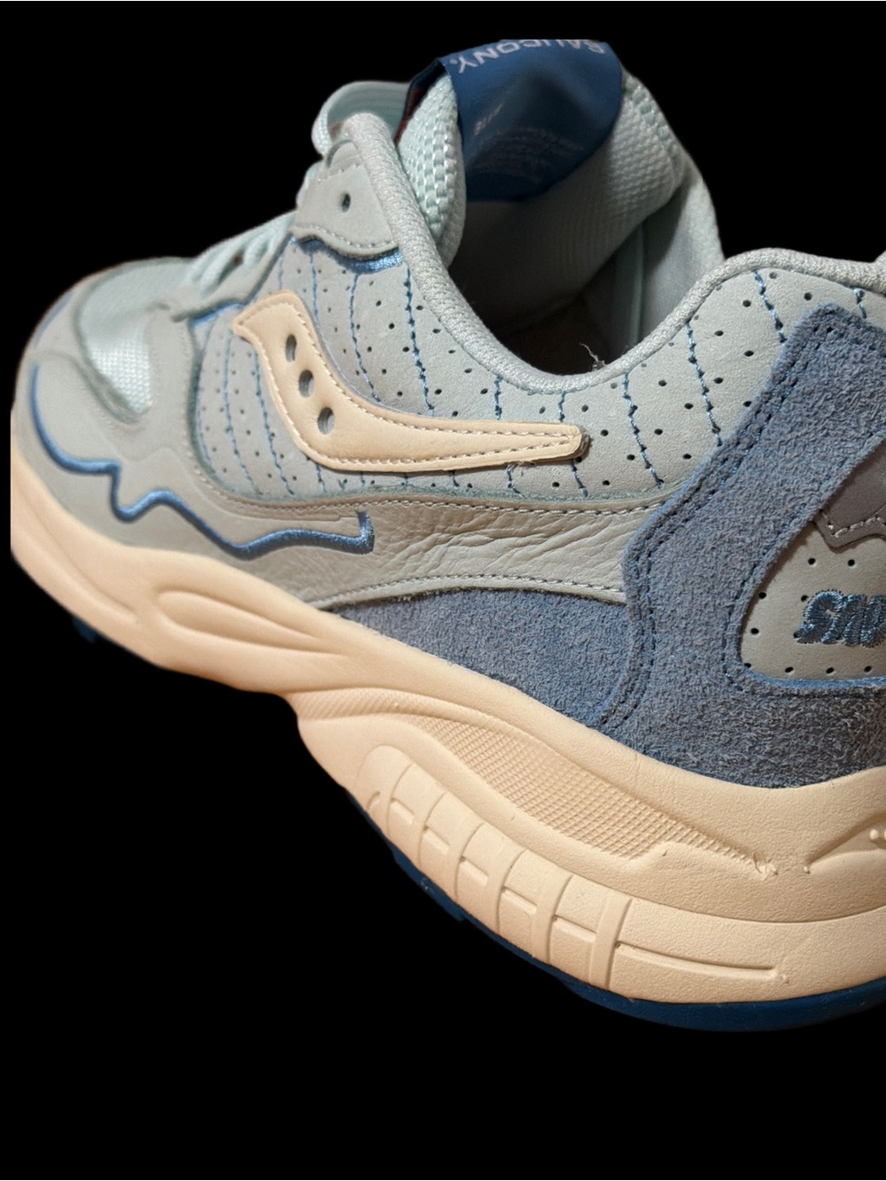 Saucony 3D GRID HURRICANE “Chromatic Pack” Light blue/White Men’s 10.5 NEW - Picture 11 of 13